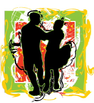 illustration of Contra Dancing Style